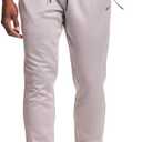 Reebok Men's Fleece Tech Sweatpant, Zippered Pockets, Athletic Joggers (Large, Opal Grey)