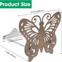 Garden Hose Holder Wall Mount Stainless Steel Heavy Duty Wall-Mounted Decorative Hose Hanger with Butterfly Design, Rustproof Water Hose Rack, Patio (Bronze)