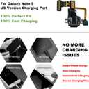 for Galaxy Note 9 USB Charging Board Port Replacement, Type C Dock Board Connector for Samsung Galaxy Note 9 with Tools & Instruction