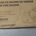 Reespring Snow Cone Machine Shaved Ice Machine Ice Crusher with Stainless Steel Blade Kitchen Electric for Shaved Ice and Snow Cone (300W 2000r/min) Also Comes with a Free Ice Pick and Ice Cube Tray