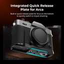 SMALLRIG X-T30 III/X-T30 II/X-T30 L-Shape Grip for FUJIFILM Camera, Built-in Quick Release Plate for Arca, 1/4"-20 Holes, Lightweight Ergonomic Silicone Handgrip,Shutter Button (Black) - 5663