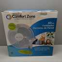 Comfort Zone Oscillating Wall Mount Fan with Adjustable Tilt, 16 inch, 3 Speed, Metal Grille, 90 Degree Oscillation, Airflow 14.07 ft/sec, Ideal for Home, Bedroom, Gym & Office, CZ16W