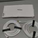 DDMALL CAT 8 Ethernet Cable 10ft 2 Pack, High Speed 40Gbps 2000MHz Network Internet LAN F/FTP CAT8 Patch Cord with Gold Plated RJ45 Connector for Gaming, Router, Modem, X Box (10ft 2 Pack White)