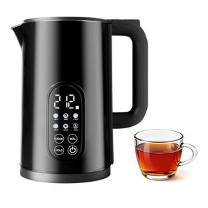 Electric Kettle with Temperature Control, 1.7L Stainless Steel Hot Water Kettle, 5 Presets for Tea & Coffee, 2H Keep Warm, Fast Boil, Auto Shut-Off & Boil-Dry Protection, Cordless Tea Kettle, Black