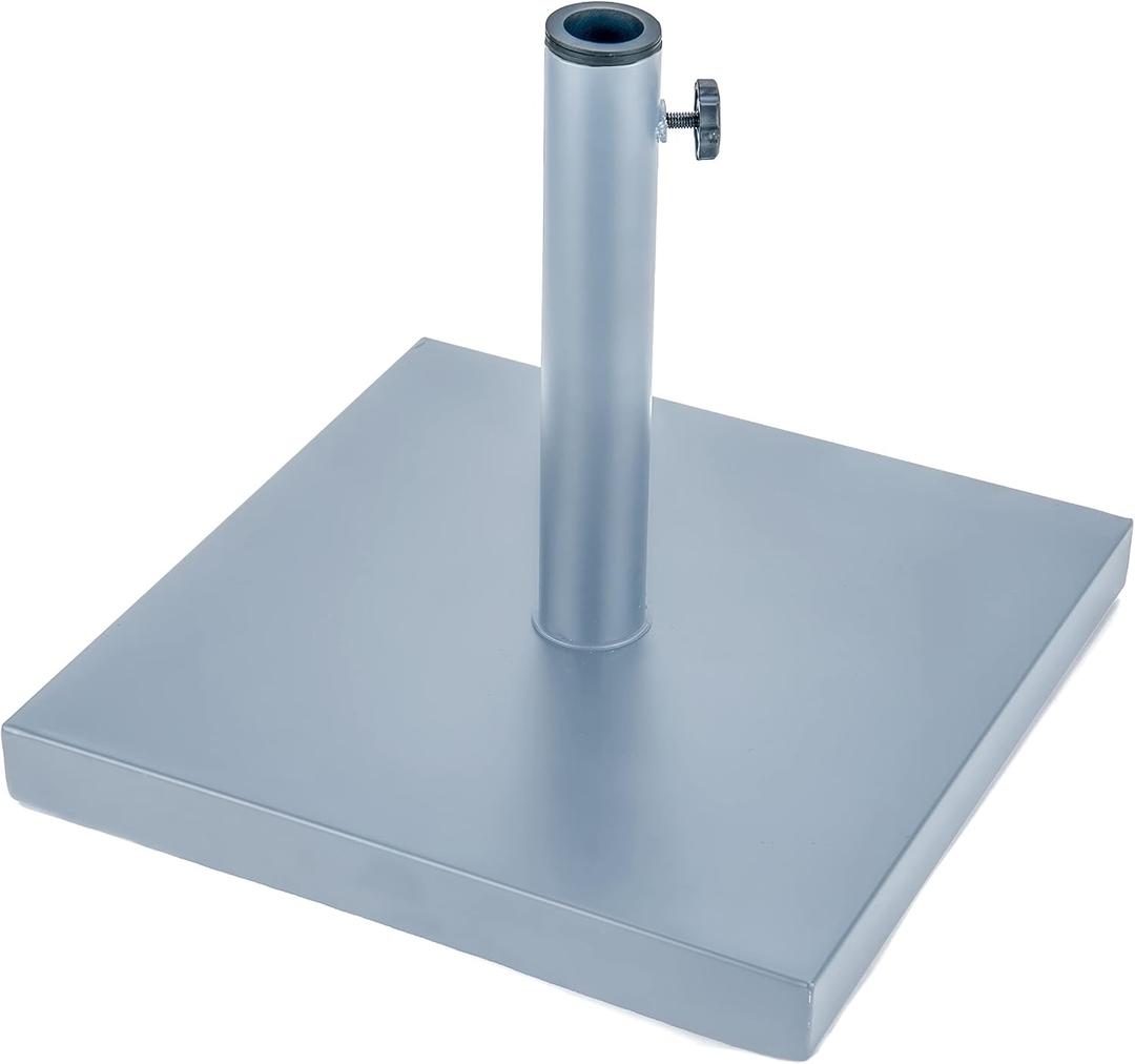 Trademark Innovations Decorative Cement 15" Square 28 lb Umbrella Base (Gray)