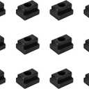 M10 T-Slot Nut,Black Oxide Finish,Grade 8.8,3/8 Threads,Slot Width 12mm,Slot Depth 7mm,Total Depth 14mm,Pack of 12