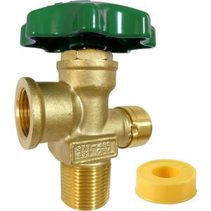 Propane Tank Adapter, 100LB Propane Vapor Tank Service Valve Coupler, Tank Service Valve (POL Connection, 3/4 Male NPT, Heavy Handle) - Fits for Grills, Heaters, RVs, Fryers & Outdoor Propane Setups.
