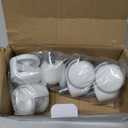 Office Chair Wheels Roller Blade Replacement，3 Inch Rubber Desk Chair Casters Set of 5，Smooth Rolling Heavy Duty Casters Safe for All Floors Including Hardwood and Carpet，Universal Stem 7/16 In, White