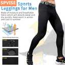 SPVISE Black Men's Compression Pants Leggings Sports Tights Cool Dry Athletic Baselayer Active Pants Workout Running Yoga Gym, X-Large (Black, XL)