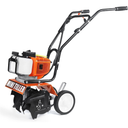 52cc 2 Stroke Gas Powered 4 Premium Steel Adjustable Forward Rotating Tines, Height Adjustable Wheels for Garden & Lawn, Digging, Weed Removal