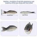 4 Pcs Fake Fish Realistic Toy Artificial Halloween Mode Small Plastic Sea Fish for Party Market Display Kitchen Decoration Photography Props