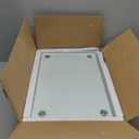 Simple Trending 2 Pack Computer Monitor Riser with Height Adjustable, Tempered Glass, Multi Media Desktop Stand for Flat Screen TV Laptop (14.25 x 9.5 x 3.5 inches)