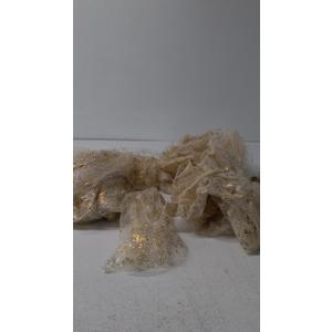 Snowkingdom 6Pcs 10 Ft Gold Table Runners, Sheer Chiffon Tulle Cheesecloth Golden Sequin Glitter Metallic Foil, Gold Party Table Decoration Centerpiece for Wedding Birthday Anniversary Christmas
