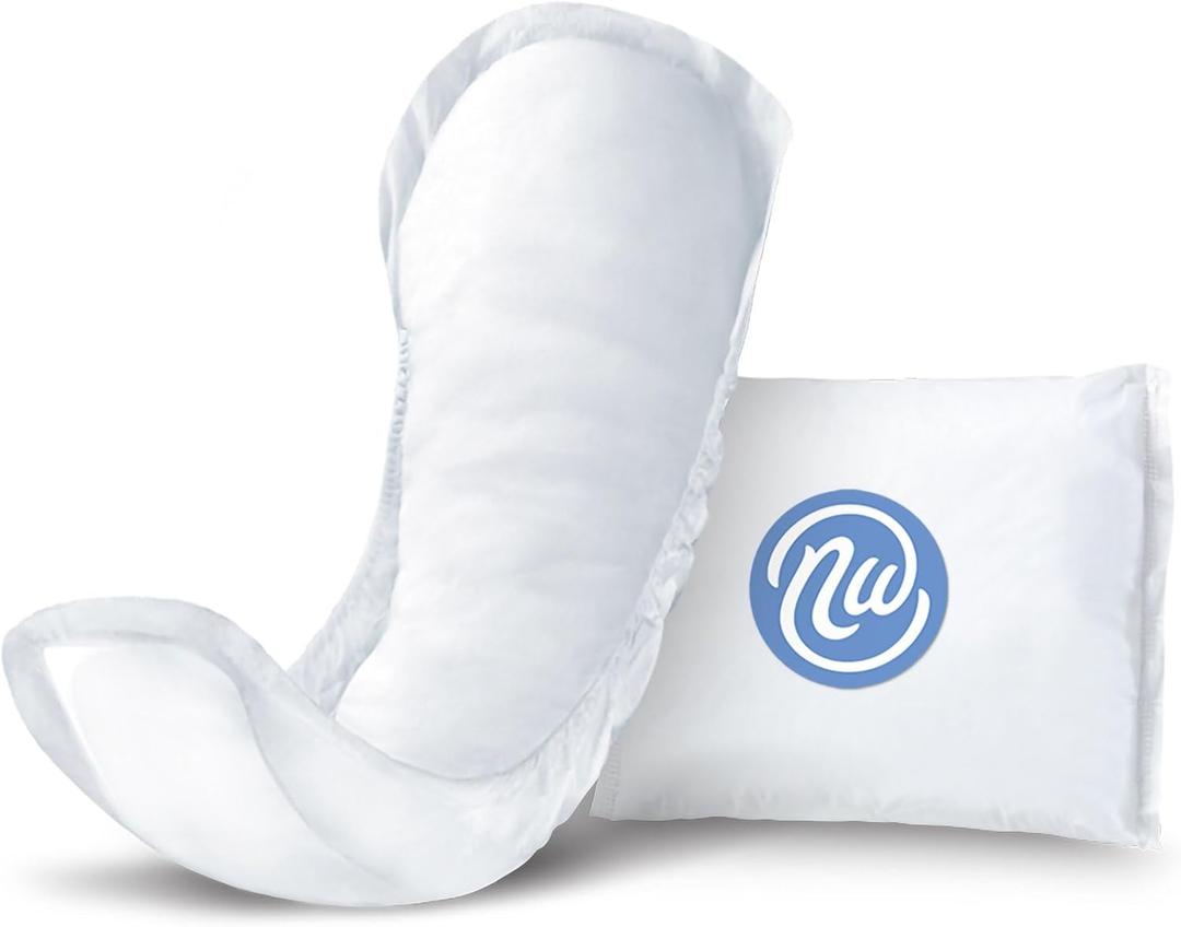 Nexwear Incontinence Pads for Women, Skin-Safe Design, Maximum Absorbency Bladder Control Pads for Leaks, Disposable, Discreet, Individually Wrapped, 13.75 in, 30 Count, 1 Pack
