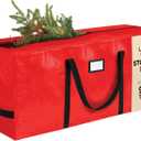 Heavy Duty Christmas Tree Storage Bag 9 Ft Artificial Christmas Tree Bag - Heavy-Duty Waterproof Material with Reinforced Handles - Full-Length Zipper for Easy Access (Red)