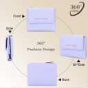 Sunwel Fashion Small Wallet Flapover Bifold Wallet Zipper Pocket Cash Card ID Window Coin Purse for Women Girls (RED)