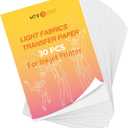 HTVRONT Heat Transfer Paper for Light T Shirts -30 Pack 8.5x11" Printable Heat Transfer Vinyl for Inkjet Printer, Easy to Use,Iron on Transfer Paper Vibrant Color, Durable & Soft
