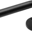 Blackout Curtain Rod 48-88, 3/4 Inch Curtain Rods for Windows Adjustable, Wrap Around Heavy Duty Telescoping Curtain Rods for Bedroom, Living Room, Black