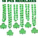 2 x JOYIN 18 Pcs St Patricks Shamrock Necklaces Irish Clover Green Bead Pendant Necklace St. Patrick's Day Party Costume Necklace Dressing-up Accessories Saint Patricks Decorations Party Favor Supplies