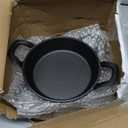 Mini Cast Iron Skillets 6.3 x 6.3 x 1.5 Inch Cast Iron Pan Small Ramekin Set Black Casserole Dish Cookware Oven Safe Mini Skillets for Kitchen Indoor Outdoor Picnic (4 Pack)