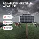S2500 2.2 Joule Solar Fence Charger, 60 Miles Solar Electric Fence Charger for Livestock, Horses, Cattle Sheep, Portable and Super Tough