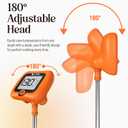 Digital Candy Thermometer with Pot Clip, 10" Long Stainless Steel Probe, Instant Read Kitchen Thermometer for Cooking, Baking, and Candy Making (Orange)