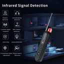 Anti-Spy Hidden Camera Detector 6-in-1, GPS Tracker & Bug Detector, RF Signal Scanner, Rechargeable Privacy Protector for Travel, Hotel, Home, Office & Car (Black)