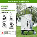 Battery Powered Backpack Sprayer,4 Gallon Electric Sprayer with Wheeled Cart, 100 PSI High Pressure, 2X 21V Rechargeable Batteries,Garden Sprayer for Outdoor Cleaning & Washing