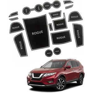 XITER for Nissan Rogue 2021 2022 2023 2024 2025 Car Accessories Cushion Non-Slip Gate Slot Pad Cup Mat Car Interior Door Slot Pad Automotive Decoration 17pcs/Set(White)