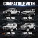 Roof Rack Mounting Brackets Compatible with Wrangler JL JK 2007-2024, Gladiator JT, Cherokee XJ 1984-2001