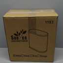 Sooyee 10 Liter Rectangular Plastic Trash Can Wastebasket with Press Type Lid,2.4 Gallon Garbage Container Bin for Bathroom, Powder Room, Bedroom, Kitchen, Craft Room, Office (Cream White)