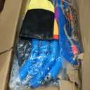 Swing Sets for Backyard, Toddler Swing Set with 1 Saucer Swing & 1 Belt Swing, 440lbs Heavy-Duty Swing Frame w/8 Ground Stakes, A Frame Outdoor Swingset for Kids and Adults for Backyard (Blue)