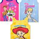 Disney Toy Story Girls’ 3 Pack Sleeveless Tank Top for Toddler and Little Kids – Pink/Blue/Yellow