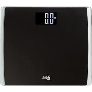 Eat Smart Precision Digital Bathroom Scale for Body Weight Extra-Wide Platform, High-Visibility Display, Ultra-Durable Design for Home, Pets, Luggage & More, 550 LB High Capacity, Black