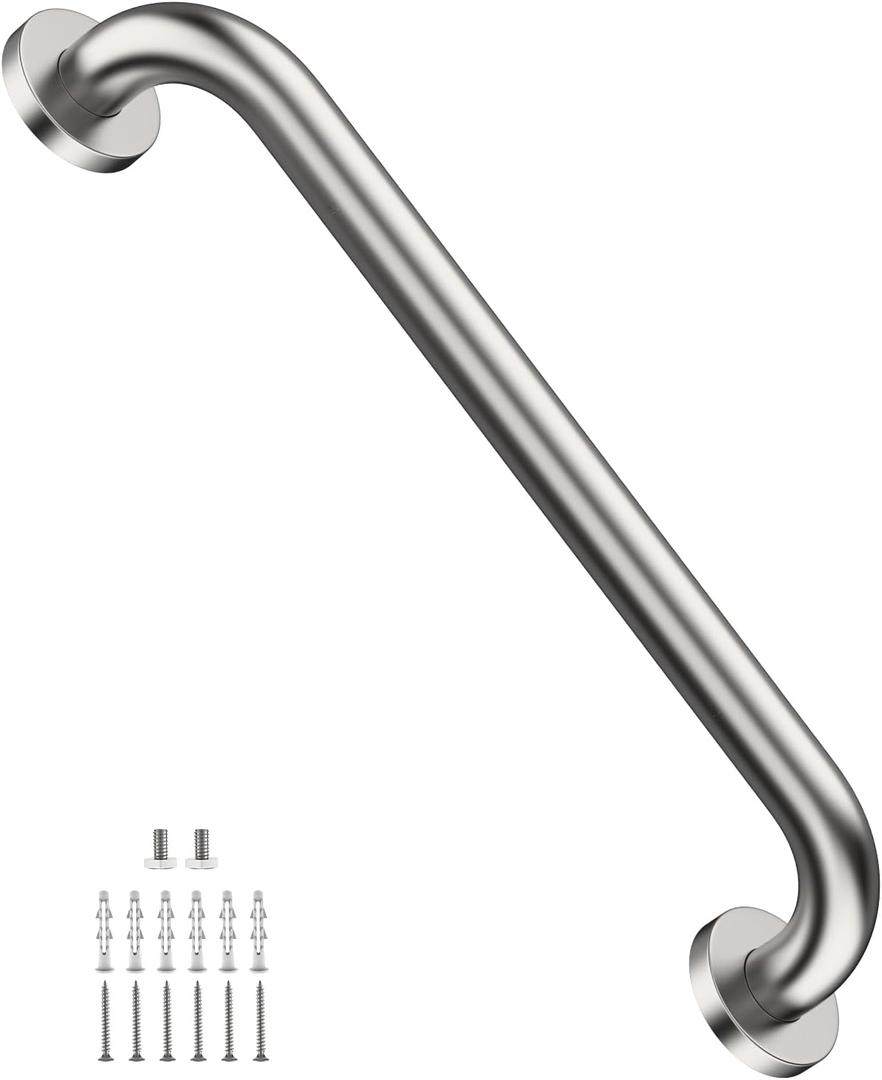 ZUEXT 20 Inch Brushed Nickel Stainless Steel Bathroom Shower Grab Bar