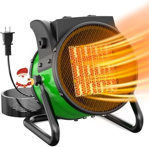 Outdoor Heaters for Patio - 1500W 3 Mode Electric Heater 3s Fast Heating, Overheat Protection Portable Heater for Greenhouse Garage Patio, Outdoor, Green