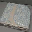 Shinylin 3 Pcs Empty Mahjong Bag Set, Thickened Blue Floral Quilted Carrying Bag Set with Two Wrappers, Card Bags, Mahjong Racks and Card Pusher Drawstring Bags (Case Only)