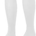 Sof Sole All Sport Over-The-Calf Team Athletic Performance Socks (2 Pair) (Medium, White)