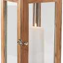  Glass Lantern, 43 cm, Brown