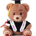 Deekin 10 Inch Kindergarten Graduation Bears Stuffed Animal Class of 2026 Plush in Black Cap Grad Bear Kindergarten Graduation Gifts Stuffed Animal Plush Toy for Grad Party Decor