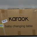 KARAOK Baby Changing Table with Wheels, Portable Diaper Changing Station with 4-Level Height Adjustment & Storage Rack for Newborn, Infant, Light Grey