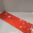 BETGINY Merry Christmas Tablecloth 70x70 Inch Round Winter Red White Snowflakes Table Cloth Dust-Proof Wrinkle Resistant Rustic Tablecloth for Holiday Party Dining