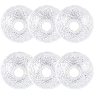 GORGECRAFT 6Pcs Faceted Chandelier Bobeches Candle Holder Bobeche 4 Side Holes 4 Inch Acrylic Clear Replacement Elegant Lamp Candlestick Shade for Hanging Home Restaurant Wedding Birthday Party Decor