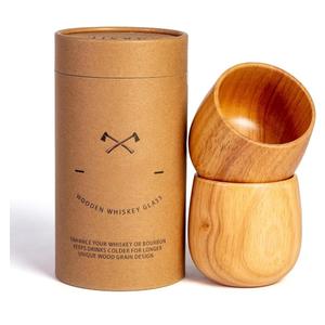 expertly crafted OAKSIP Wooden WHISKEY GLASS .Cup for Coffee & Tea, Portable Drinking Cup for Home, Office, Outdoor Use, with Kraft Paper Tube Packaging, for All