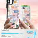 Shorogyt for iPhone 11 Wallet Case - Fits 5 Cards, Compatible with Magsafe Detachable Magnetic Credit Card Holder Leather Cardholder Cute Phone Cover Women Girls for Apple 11, Collage