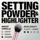 Real Techniques Setting Brush With Ultra Plush Custom Cut Synthetic Bristles and Extended Aluminum Ferrules to Build Coverage