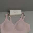 Vertvie Wireless Bras for Women No Underwire Supportive Mesh Crossover Bra Seamless Push Up Full Coverage Everyday Bralettes (X-Large, Pink)