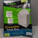 13 Gallon Multi-Liner Disposable Trash Cans (3-Pack) with Fitted Trash Bags - Reusable Garbage and Recycling Bins for Parties, Events, and More (White - 17" Height x 13.5" Width x 10" Depth)
