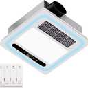 4 In 1 Bathroom Exhaust Fan with Light and Heater, 1800W Heating Power, 40W Quiet Vent Fan - 190 CFM & 1.0 Sone Bath Fan with Light, 1500lm LED Light, Easy to Install, Remote Control, UL Listed