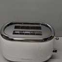 Mueller Retro Toaster 2 Slice with 7 Browning Levels and 3 Functions: Reheat, Defrost & Cancel, Stainless Steel Features, Removable Crumb Tray, Under Base Cord Storage, White